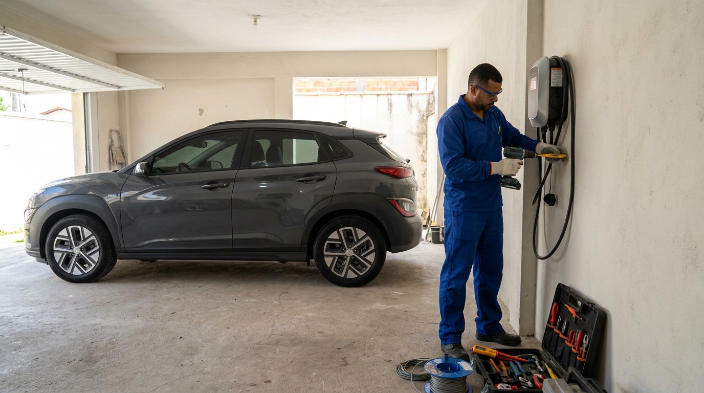 Instalacao de carregador de carro eletrico em Fortaleza‑CE